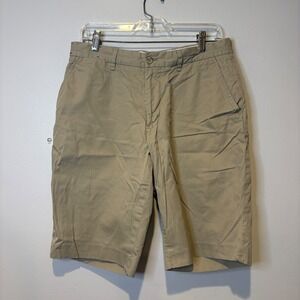 Vtg Polo Ralph Lauren Men's‎ Tan Chino Flat Front Shorts Size 32 Cotton 90s Y2K